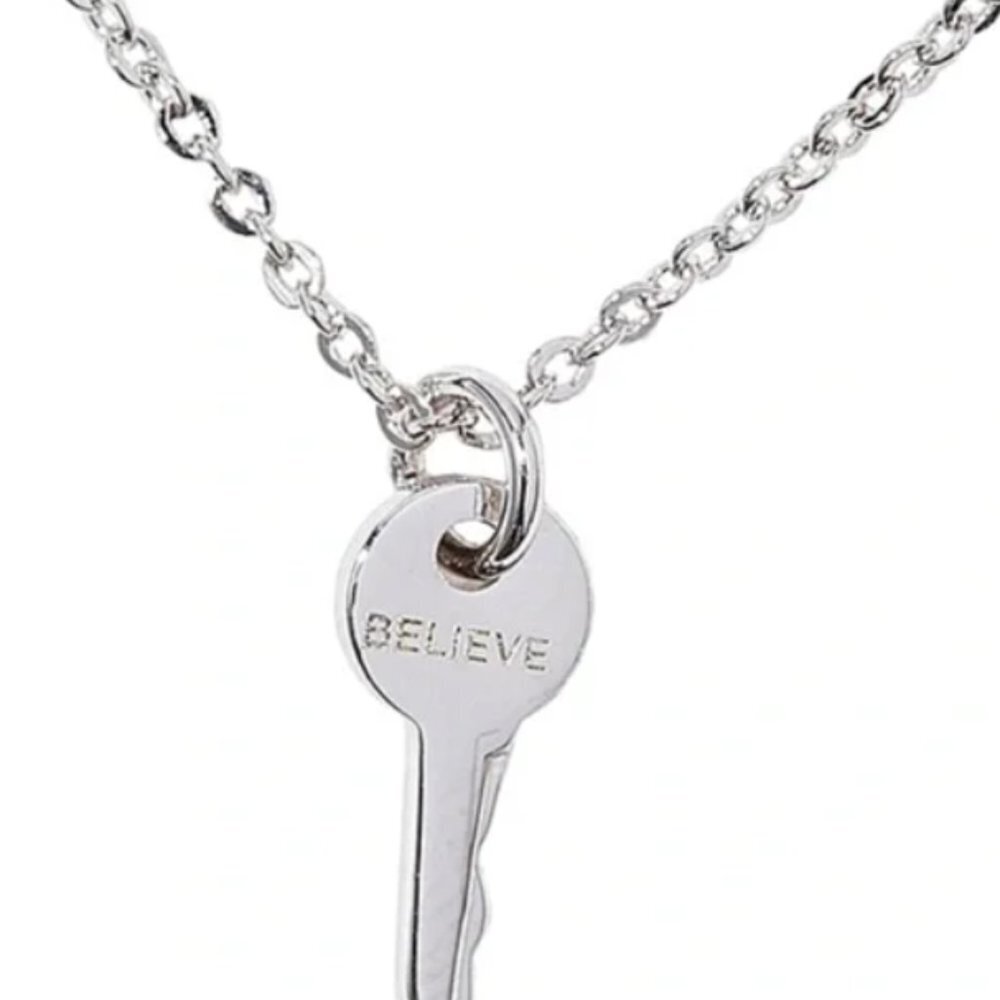 🔑💫 The Giving Keys Mini “Believe” Necklace – Adjustable 16"-18" 💫🔑